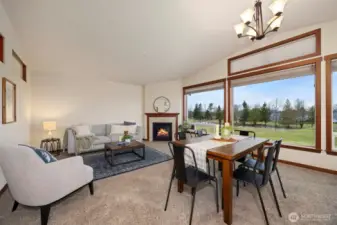 Conversations around the fire, while watching eagles soar and abundant wildlife has been a favorite past time of past owners. The cozy living room is ready to welcome you in as it's new steward.