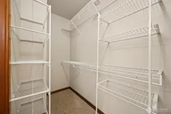 Large walk-in closet in the primary suite.
