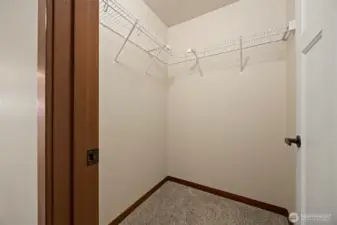 Walk-in closet for the second bedroom.