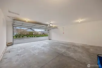 Oversized ( 22' x 26' ) attached two car garage.