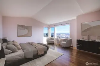 Primary suite is huge with wonderful views