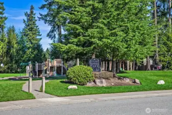 Wonderful, private neighborhood 2.5 acre park for the whole family to enjoy. park includes play structures, sports court with basketball hoop, large grass area for sports and play and a large gazebo picnic area.