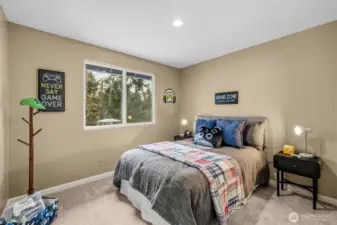 Natural light creates a calm atmosphere in this bedroom.