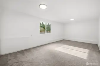 A flexible lower-level space ready for movie nights, game days, or whatever fits your lifestyle.