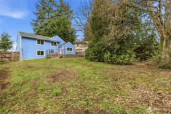 Flat, usable yard with endless possibilities