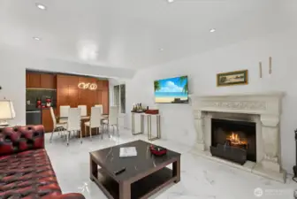 Wood burning fireplace for those cold winters