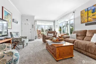 Living room and entry