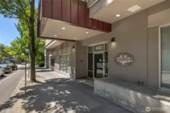 Security entrance from street