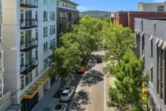 Wonderful street access with cafes and small businesses