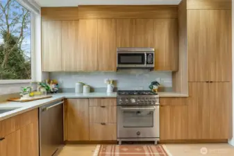 Spacious kitchen; great storage.