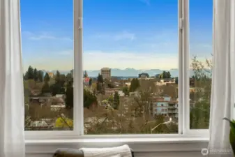 Views overlooking Wallingford from the living room.