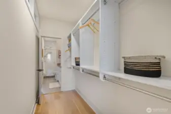 Large walk-through closet.