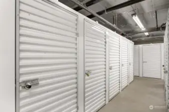 Storage for the unit and a parking spot in the secured parking garage too.