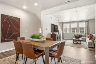 Cypress Dining nook to kitchen example