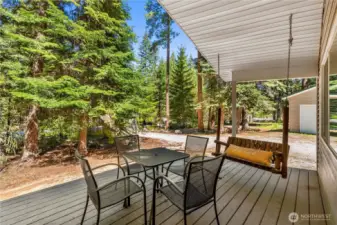 Covered deck with porch