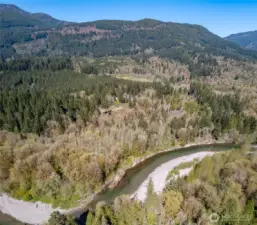 Aerial looking at property
