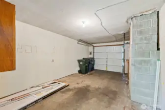 Attached garage.