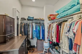 Large primary closet...