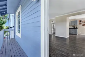 Deck to living room