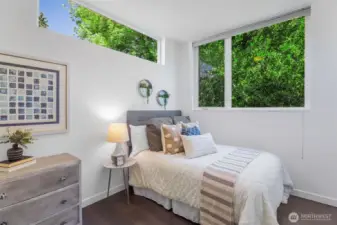bedroom and full bath make for a great guest area.