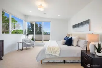 Large primary suite with attached deck