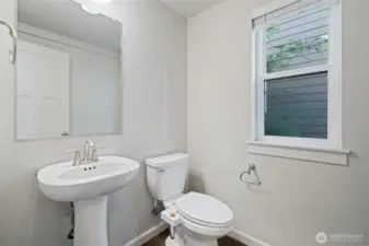 main floor powder room