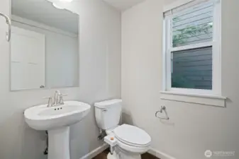 main floor powder room