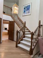 New solid white oak hardwood entry