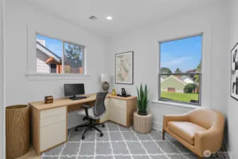 Home office staged