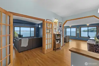 Upper floor entrance to the media room and 3rd living room.