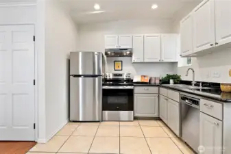 The laundry is in the door to the left.