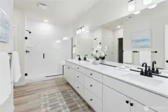 Double sink vanity and gorgeous finishes!
