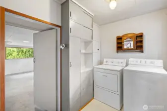 Utility room with 3rd bdrm on left