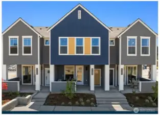 Exterior Photo of Unit B Model Home - Middle Unit