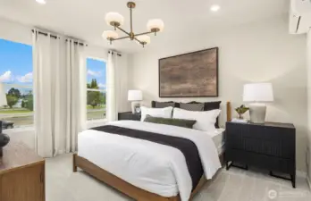 Primary Bedroom of Unit B Model Home