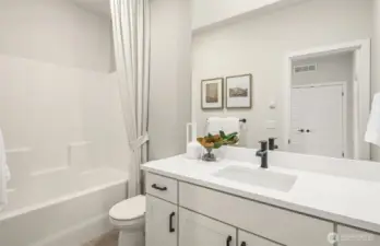 Secondary Bath of Unit B Model Home