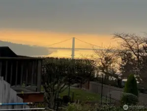 View of the Narrows Bridge at dusk