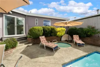 You even have an unground hot tub!