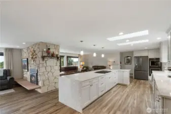 Completely remodeled kitchen with 14 foot island!
