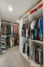 Plenty of space in the walk-in closet!