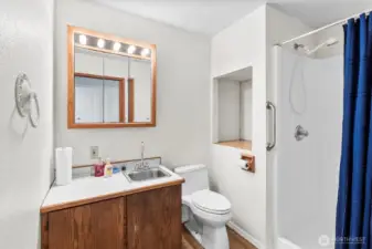 Bathroom 2 going down the stairs to the lower level
