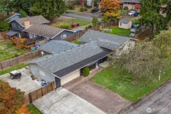 Large corner lot with enough parking for an RV and a boat/ trailer
