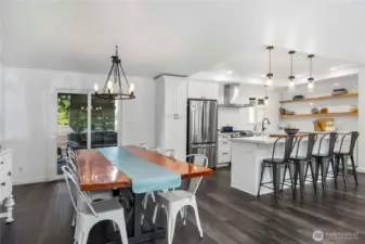 Dining room has enough space for a table that seats 10+