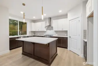 Warm interiors, but still light and bright.