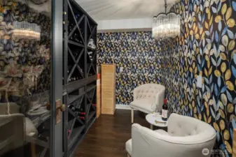 Wine tasting in the lower level