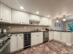 Chef's Kitchen with wine cooler