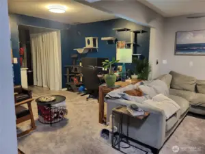 Living room from the garage door.