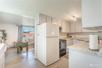 Kitchen towards living room