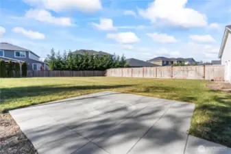 Level backyard perfect for entertaining