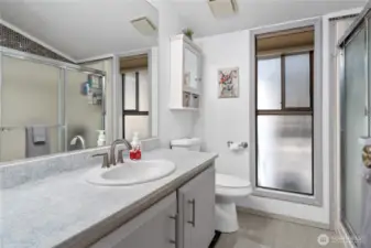 Guest bathroom with shower